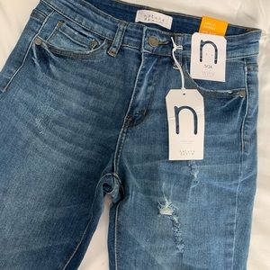 Pink Lily- nature denim ankle skinny mid rise jeans size 5 (26)